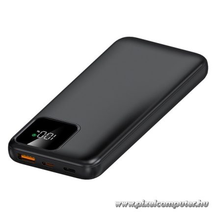 S-Link Powerbank - IP-G16L 10000mAh (3x Type-C, Lightning, 20W PD, led, fekete)