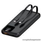 S-Link Powerbank - IP-G16L 10000mAh (3x Type-C, Lightning, 20W PD, led, fekete)