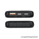 S-Link Powerbank - IP-G16L 10000mAh (3x Type-C, Lightning, 20W PD, led, fekete)