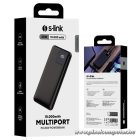 S-Link Powerbank - IP-G16L 10000mAh (3x Type-C, Lightning, 20W PD, led, fekete)