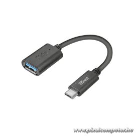   Trust Kábel - USB-C - USB3.0 (10cm; fekete; USB-C - USB-A csatlakozó)