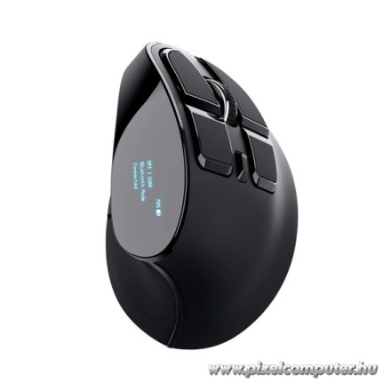 Trust Egér Vezeték nélküli Ergonómikus - Voxx (Döntött, Kijelző; Akkumulátor; Optikai érzékelő; 1200-2400DPI)