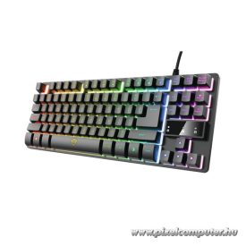   Trust Billentyűzet Gamer - GXT 833 Thado (RGB LED háttérvilágítás; TKL méret; USB; fekete; magyar)