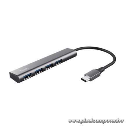 Trust USB Hub - Halyx (USB-C; 4port USB3.2; aluminium)