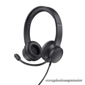   Trust Fejhallgató - Ayda (mikrofon; hangerőszabályzó; USB; fekete)