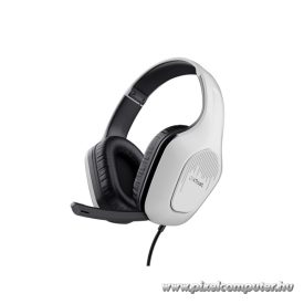   Trust Fejhallgató - GXT415 Zirox (multiplatform; nagy-párnás; mikrofon; hangerőszabályzó; 3.5mm jack; fehér)