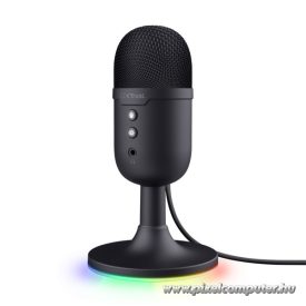   Trust Mikrofon - GXT234 Yunix (Studió design; 3,5mm jack + USB adapter; 180cm kábel; LED; állvány; fekete)
