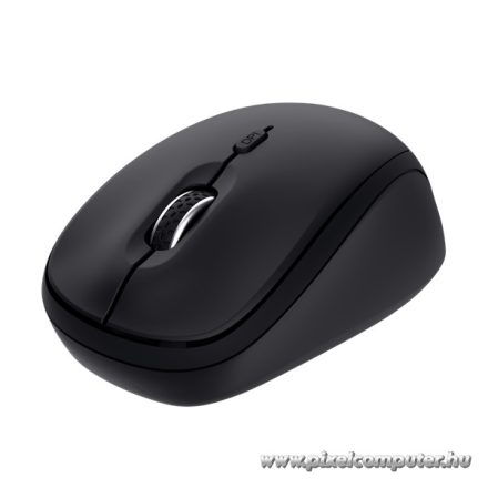 Trust Egér Notebook Vezeték Nélküli - Yvi+ Compact (800-1600DPI; micro vevő; fekete)