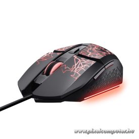   Trust Egér Gamer Vezeték nélküli - GXT113 Felox (Optikai érzékelő; max 6400DPI; 6 gomb; LED; fekete)