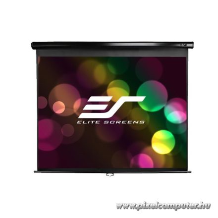 EliteScreens 99" (1:1) manuális fali vászon M99UWS1 (178 x 178 cm, Fekete váz)