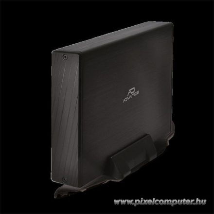 Advance Külső HDD Ház 3.5" - VELOCITY DISK S8 (USB-A3.0 to SATA, külső táp, fekete)