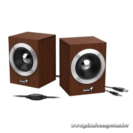 Genius Hangszóró 2.0 - SP-HF280 (USB, 3W, Wood)