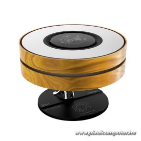   Promate Asztali lámpa, hangszóró - MIRTH (3in1, BT v5.0, 10W, LED lámpa, wireless töltő, digitális óra)