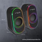 Spirit of Gamer Hangszóró 2.0 - Fanatic 500 (PC/Mac, Bluetooth/3,5mm Jack, fekete)