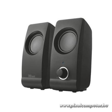 Trust Hangszóró 2.0 - Remo (8W RMS; hangerőszabályzó; 3,5mm jack; USB tápcsatlakozó; fekete)