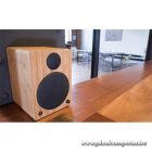 WaveMaster Hangszóró 2.0 - CUBE MINI NEO Bamboo (36W RMS, Bluetooth, 3,5mm jack, RCA, Toslink, Távírányító, Bambusz)