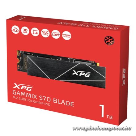ADATA SSD 1TB - XPG GAMMIX S70 BLADE (3D, M.2 PCIe Gen 4x4, r:7400 MB/s, w:5500 MB/s, PS5 Ready)