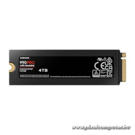   Samsung SSD 4TB - MZ-V9P4T0GW (990 PRO hűtőbordával, PCle 4.0x4, NVMe M.2, 4TB)