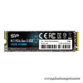   Silicon Power SSD - 1TB A60 (r:2200MB/s; w:1600 MB/s, NVMe 1.3 támogatás, M.2 PCIe Gen 3x4)