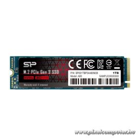   Silicon Power SSD - 1TB A80 (r:3400 MB/s; w:3000 MB/s, NVMe 1.3 támogatás, M.2 PCIe Gen 3x4)