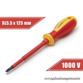   Handy Csavarhúzó - 10563 (lapos, 5,5, 125mm, 1000V-ig szigetelt, mágneses fej)