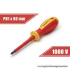 Handy Csavarhúzó - 10567 (PH1, 80mm, 1000V-ig szigetelt, mágneses fej)
