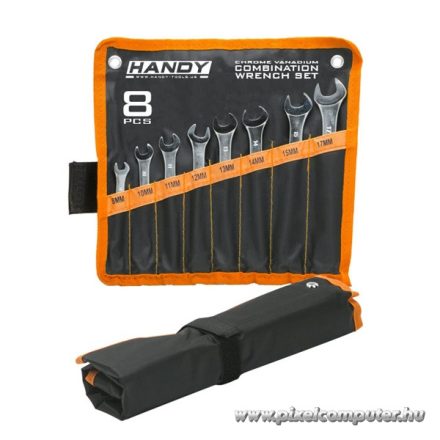 Handy Kombinált villáskulcs készlet - 10784 (8 db-os, felakasztható poliészter tárolóval, 8-17mm)
