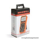 Maxwell digitális multiméter - elem teszterrel + munkalámpa funkcióval, kompakt (25223)
