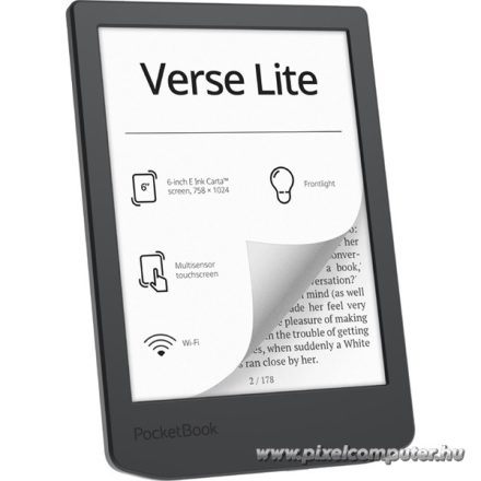 POCKETBOOK e-Reader - PB619 VERSE LITE Midnight (6" E-Ink Carta, Cpu:1GHz, 512MB, 8GB, 1000mAh, wifi, USB-C)