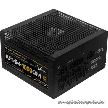 Formula Tápegység 1000W - APMM-1000GM (80 Plus Gold, ATX3.1/PCIe 5.1, Aktív PFC, 14cm, Full Moduláris)