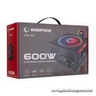 Rampage Tápegység - 600W RGB-600  (80 Plus Bronze; RGB, 12cm ventilátor, Aktív PFC)