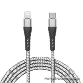 Delight kábel - iPhone Lightning - Type-C 2A, 2m, szürke