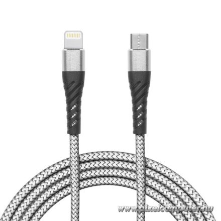 Delight kábel - iPhone Lightning - Type-C 2A, 2m, szürke