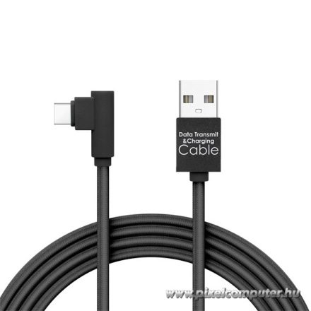 Delight kábel - USB-C töltőkábel (USB - USB Type-C apa be-/kimenet; 2m, fekete)
