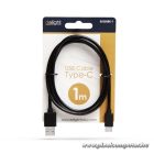 Delight kábel - USB-C töltőkábel (USB-C apa be-/kimenet; 1m, fekete)