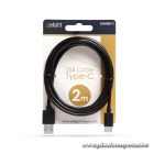 Delight kábel - USB-C töltőkábel (USB-C apa be-/kimenet; 2m, fekete)