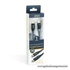 Delight kábel - Type-C - Type-C teljesítmény kijelzéssel 3A 60W, 1m, fekete