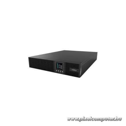 NJOY Szünetmentes 3000VA - Aster 3K (8x IEC C13, On-line, RS232, USB, szoftver, LCD kijelző, 2U rack)
