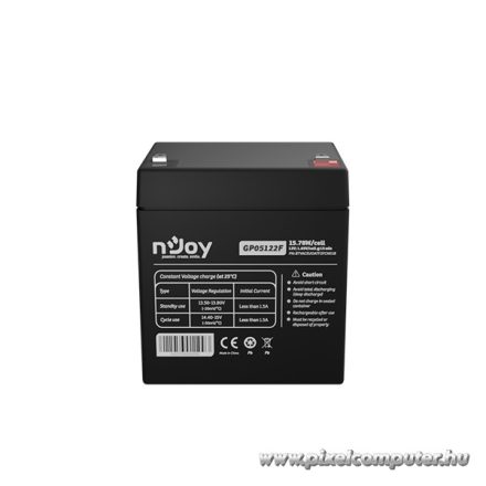 NJOY Szünetmentes akkumulátor - GP05122F (12V/5Ah, T2/F2, zárt, gondozás mentes, AGM)
