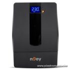 NJOY Szünetmentes 1500VA - Horus Plus 1500 (4 Schuko, line-interaktív, RJ45 védelem, USB, szoftver, LCD kijelző, fekete)