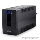 NJOY Szünetmentes 1500VA - Horus Plus 1500 (4 Schuko, line-interaktív, RJ45 védelem, USB, szoftver, LCD kijelző, fekete)