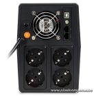 NJOY Szünetmentes 2000VA - Horus Plus 2000 (4 Schuko, line-interaktív, RJ45 védelem, USB, szoftver, LCD kijelző, fekete)