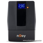 NJOY Szünetmentes  600VA - Horus Plus 600 (2 Schuko, line-interaktív, RJ11 védelem, USB, szoftver, LCD kijelző, fekete)