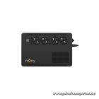 NJOY Szünetmentes  600VA - Soter 600 (4 Schuko kimenet, USB, AVR, line-interaktív, fekete)
