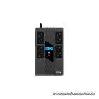 NJOY Szünetmentes 800VA - Token 800 (2x4 Schuko, line-interaktív,HID USB, LCD, túlfeszültség védett, fekete)