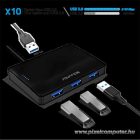 Advance USB Hub - XPAND STARTER HUB (USB-A to 4x USB-A3.0, fekete)