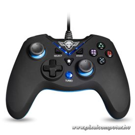   Spirit of Gamer Gamepad - XGP WIRED Blue (USB, 1,8m kábel, Vibration, PC és PS3 kompatibilis, fekete-kék)