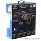 Spirit of Gamer Gamepad - XGP WIRED Blue (USB, 1,8m kábel, Vibration, PC és PS3 kompatibilis, fekete-kék)