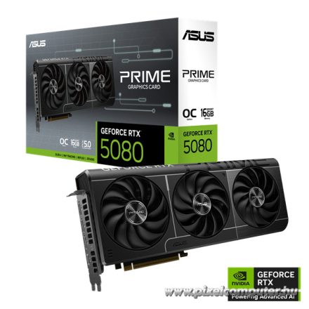Asus Videokártya - nVidia PRIME-RTX5080-O16G (16384MB, GDDR7, 256bit, 1xHDMI, 3xDP)