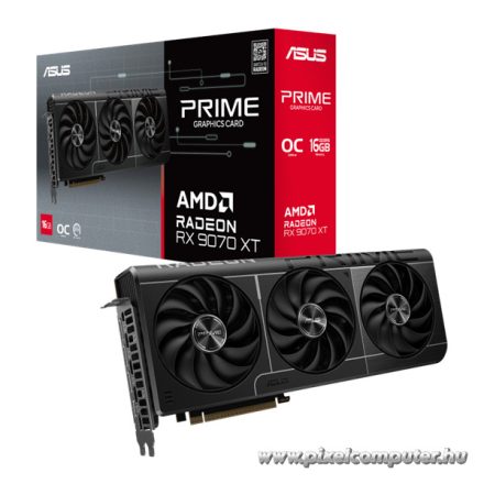 Asus Videokártya - AMD PRIME-RX9070XT-O16G (16384MB, GDDR6, 256bit, HDMI, 3xDP)